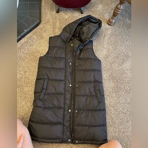 Long puffer vest